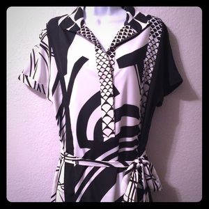 New York & Co black & white dress size S